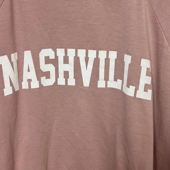 138. As Revival, Dusty Rose sweatshirt w/ Nashville in white, on the Front Sz M - Picture 2 of 13